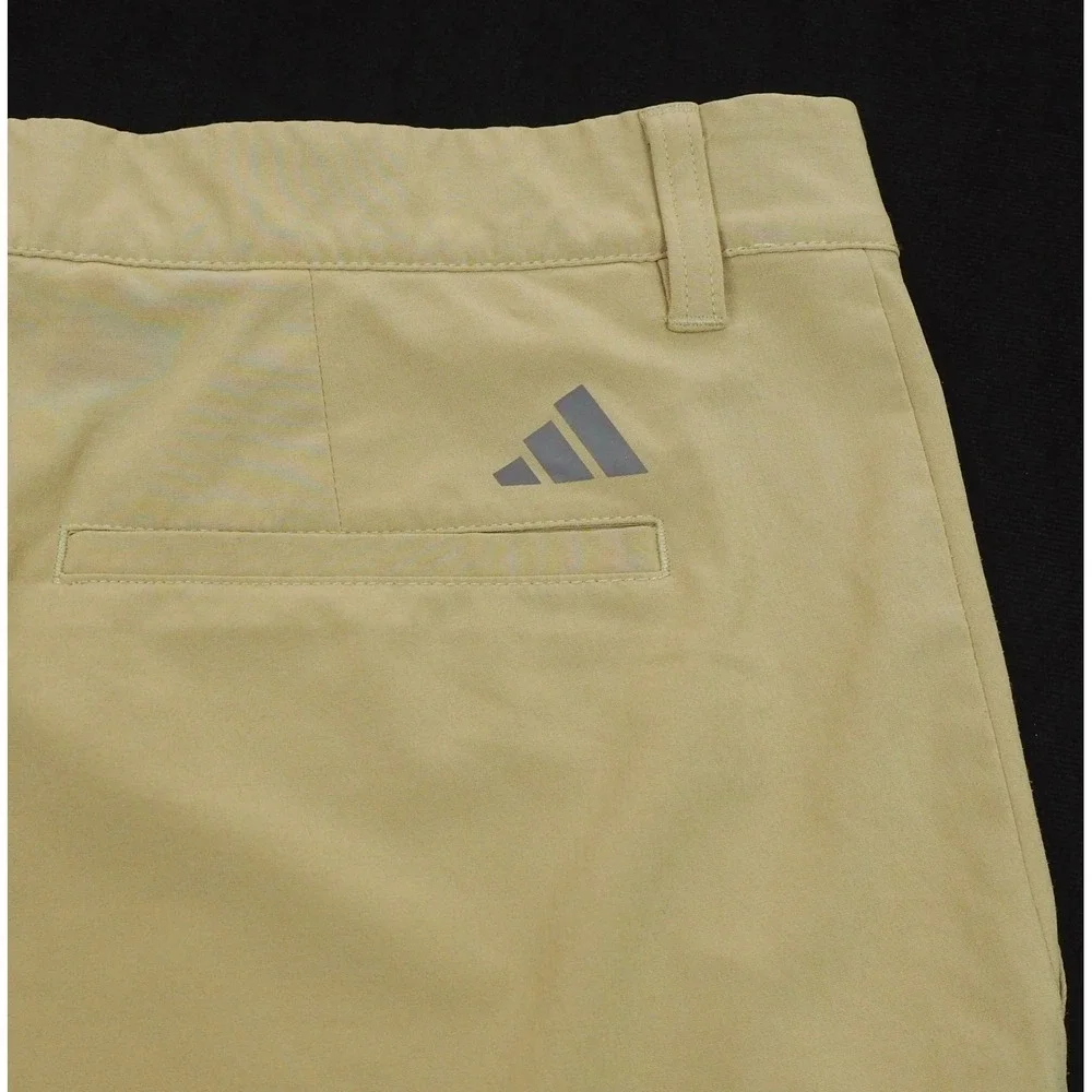 Adidas Golf Ultimate 365 Shorts Mens 38 Khaki Brown Flat Front Performance Tech